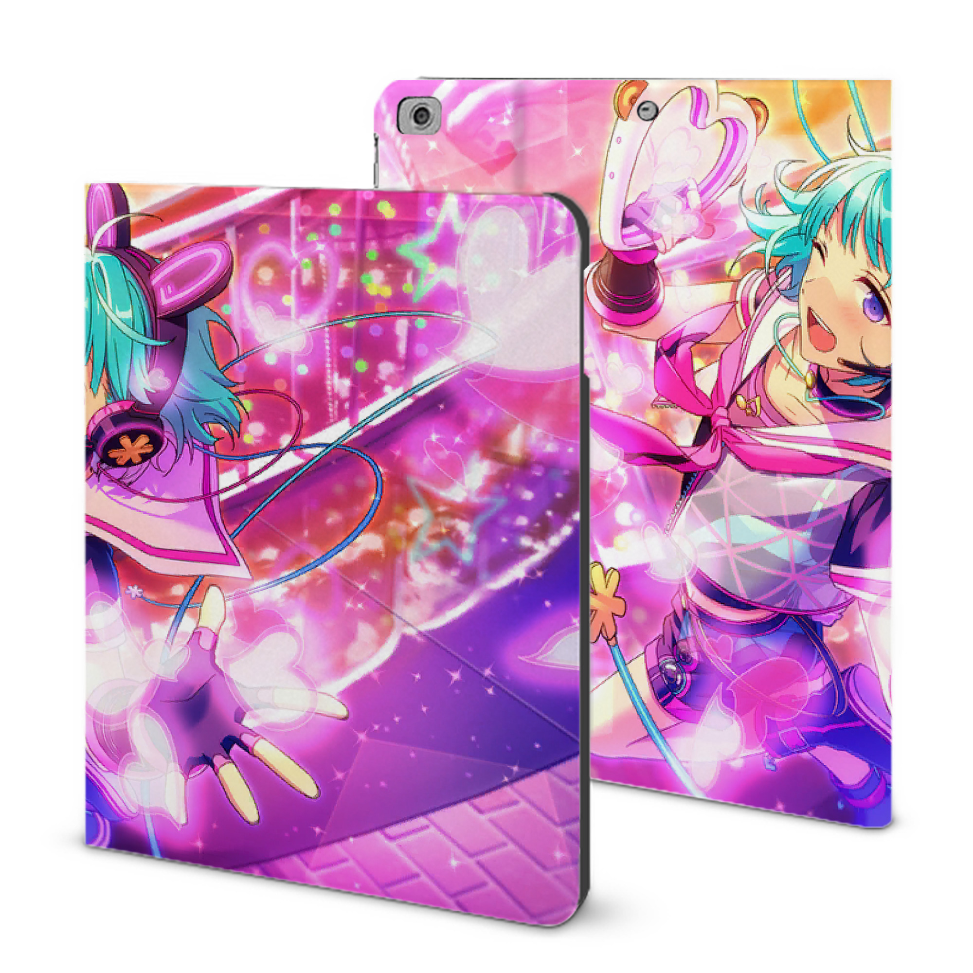 （画像用） あんさんぶるスターズ! Ensemble Stars IPad ケース ブック型 PUレザー TPU 耐衝撃 軽量 薄型 ペン収納なし 全面保護 IPad 各モデル対応
